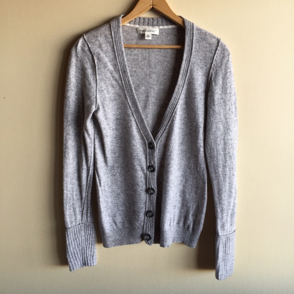 Banana Republic grey cashmere blend cardigan - Picture 2 of 4